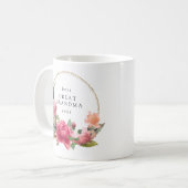 Mug Couronne florale rose en or Meilleure arrière-gran (Devant gauche)