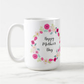 Mug Couronne florale rustique colorée (Gauche)