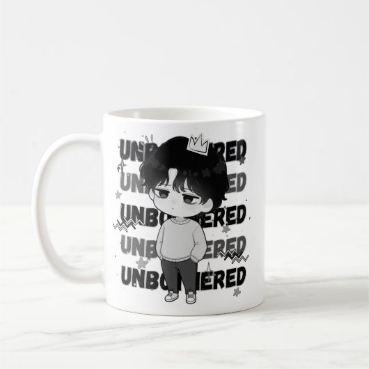 Mug Couronne imperturbable Chibi graphique relatable (Gauche)