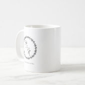 Mug Couronne noire de monogramme classique élégant (Devant gauche)