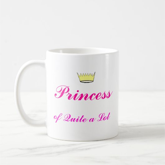 Mug Couronne, princesse, d'énormément (Gauche)