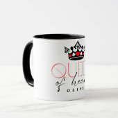 Mug Couronne Queen personnalisée (Devant gauche)