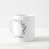 Mug Couronne vintage de fleurs (Devant gauche)