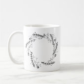 Mug Couronne vintage de fleurs (Gauche)