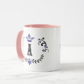 Mug Couronne Wreath A Monogramme (Devant gauche)
