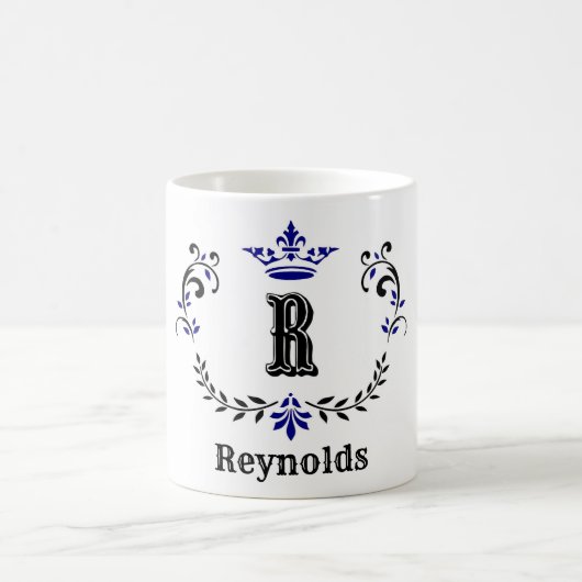 Mug Couronne Wreath Monogramme 'R' Personnalisé (Centre)