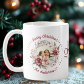 Mug Couronnes de Noël, fleurs rouges et baies