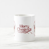 Mug Couronnes de Noël, fleurs rouges et baies (Centre)