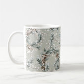 Mug Couronnes de sapin de Noël vert Cônes de pin (Gauche)