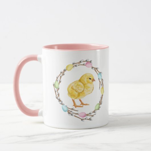 Mug Couronnes de saule et de poussin avec œufs de Pâqu (Gauche)