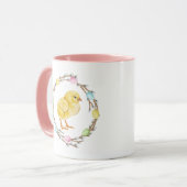Mug Couronnes de saule et de poussin avec œufs de Pâqu (Devant gauche)