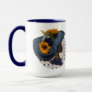 MUG COURONNES ÉLÉGANTES - TOURNESOL BLEU