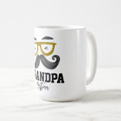 Mug Cours amusant jaune et moustache Grandpa personnal (Devant droit)