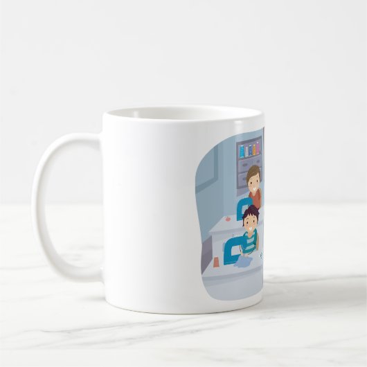 Mug Cours de couture pour enfants Fun Crafting et appr (Gauche)
