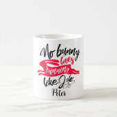 Mug Course à l'amour Lapin Rouge Drôle Motivation Écri (Centre)