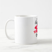 Mug Course à l'amour Lapin Rouge Drôle Motivation Écri (Gauche)