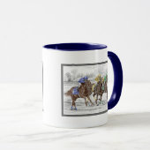 Mug Course à trois chevaux - Cou et Cou (Devant droit)