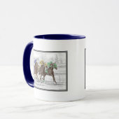 Mug Course à trois chevaux - Cou et Cou (Devant gauche)