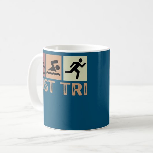 Mug Course à vélo natation Triathlètes Hommes Papa Tri (Devant gauche)