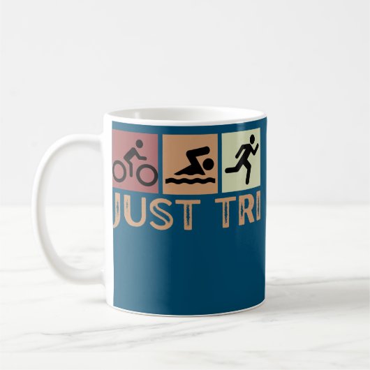 Mug Course à vélo natation Triathlètes Hommes Papa Tri (Gauche)