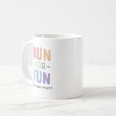 Mug Course amusante pour les coureurs amusants (Devant gauche)
