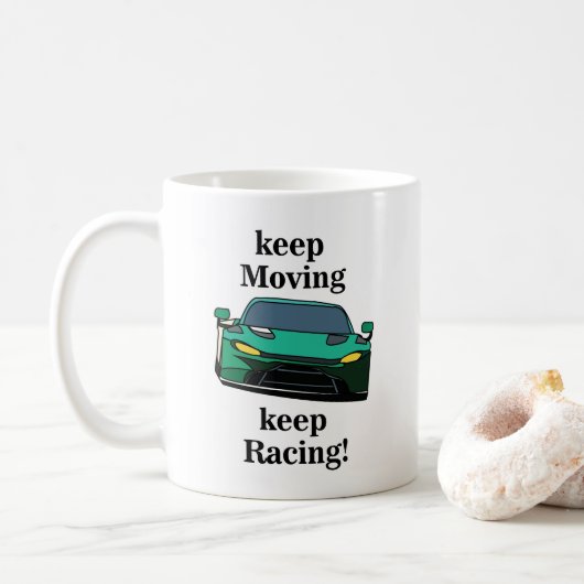 Mug Course automobile Racer Anniversaire (Avec donut)
