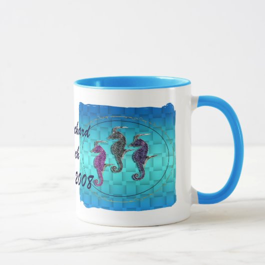 Mug Course bleue d'hippocampe (Droite)