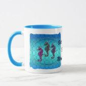 Mug Course bleue d'hippocampe (Gauche)