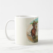 Mug Course De Cheval vintage Devant Tous (Gauche)