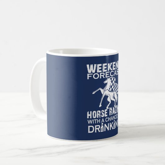 MUG COURSE DE CHEVAUX DE PRÉVISION DE WEEK-END (Devant gauche)