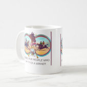 Mug Course de chevaux drôle - travaillez pour les (Devant gauche)
