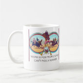 Mug Course de chevaux drôle - travaillez pour les (Gauche)