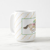Mug Course de chevaux Jockey Aquarelle (Devant gauche)