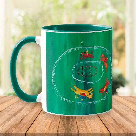 Mug Course de chevaux moderne