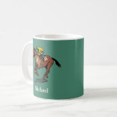 Mug Course de chevaux personnalisée (Devant gauche)