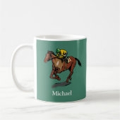 Mug Course de chevaux personnalisée (Gauche)