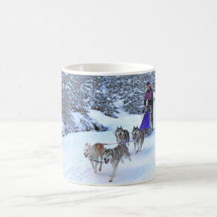 Mug Course de chiens de traîneau