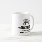 Mug Course de tracteurs humoristiques (Devant droit)