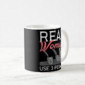 Mug Course de voiture Véritables femmes utiliser 3 péd (Devant droit)