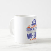 Mug Course - Équipe de course de paresseux (Devant gauche)