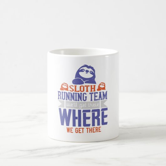 Mug Course - Équipe de course de paresseux (Centre)