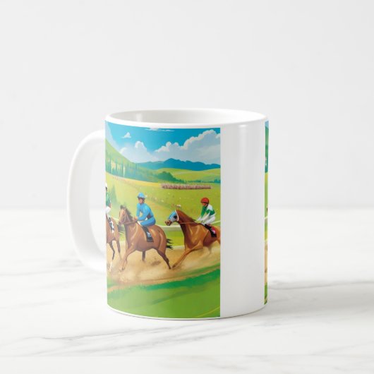Mug Course vers la victoire - Cheval Racing Art (Devant gauche)