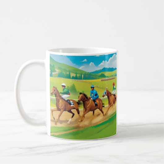 Mug Course vers la victoire - Cheval Racing Art (Gauche)
