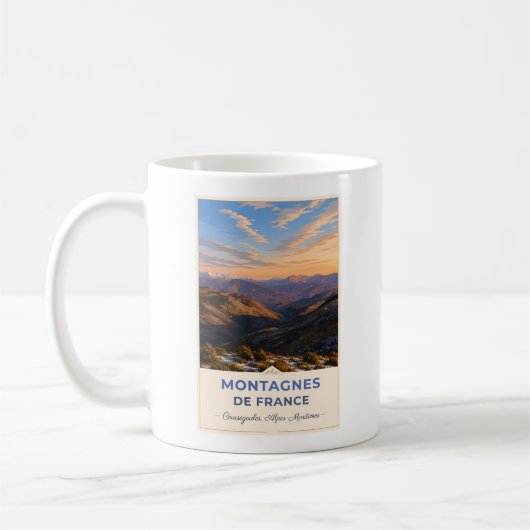 Mug Coursegoules, France – Valley Sunset (Gauche)