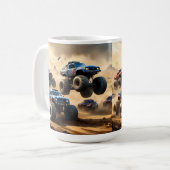 Mug Courses de Monster Trucks dans le désert, (Devant gauche)