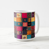 Mug Courtepoint Patchwork Vibrant avec Florales Classi (Devant droit)