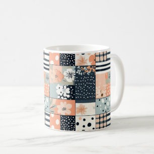 Mug Courtepoint vintage en patchwork floral de ton pas