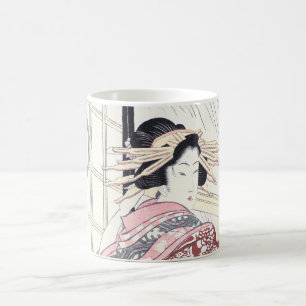 Mug Courtisane d'Ukiyo-e de Japonais avec des