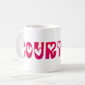 Mug Courtney dans les coeurs (Devant gauche)