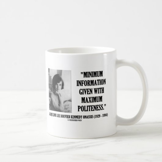 Mug Courtoisie minimum de l'information de Jacqueline (Droite)